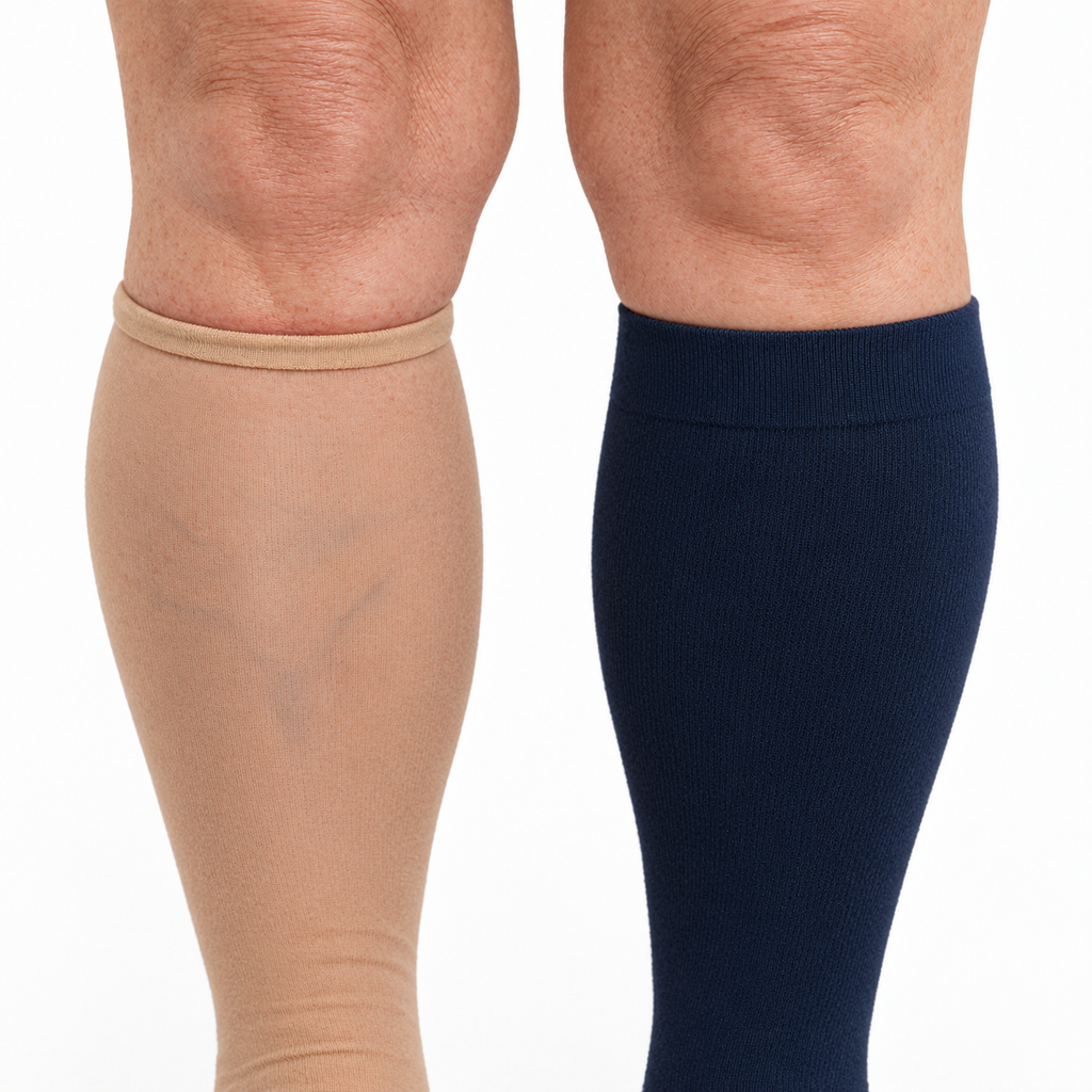 Bamboo Wide Compression Socks – band compare