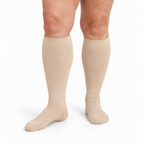 Bamboo Wide Compression Socks – beige
