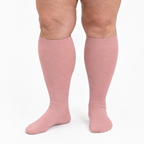 Bamboo Wide Compression Socks – pink