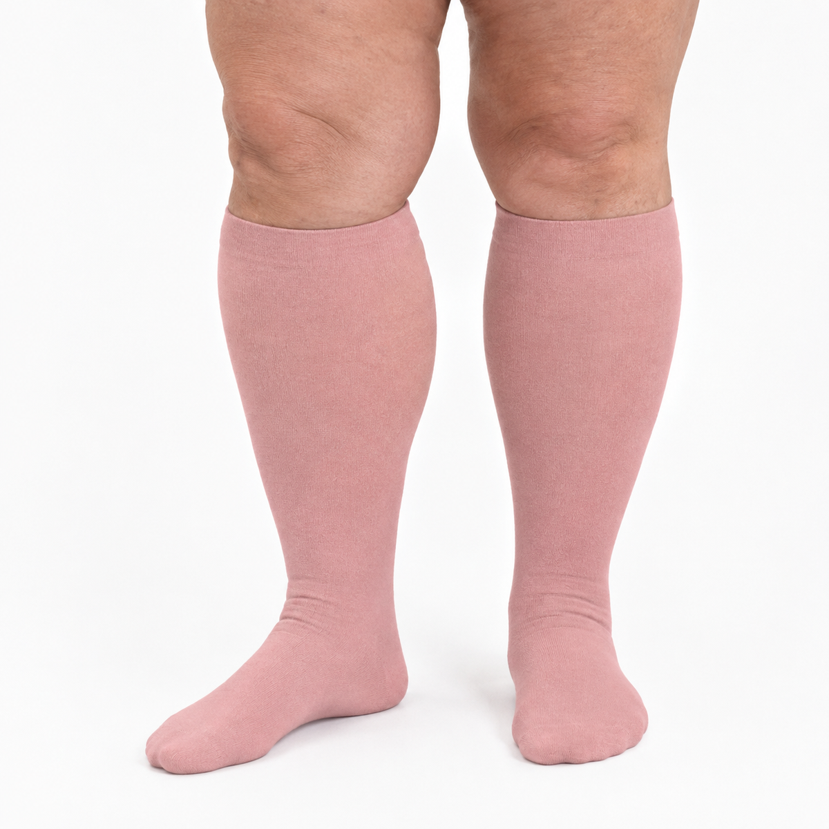 Bamboo Wide Compression Socks – pink