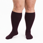 Bamboo Wide Compression Socks – purple