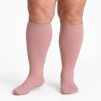 Bamboo Wide Compression Socks (Pastels) – blush pink