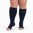 Toeless Bamboo Wide Compression Socks – navy